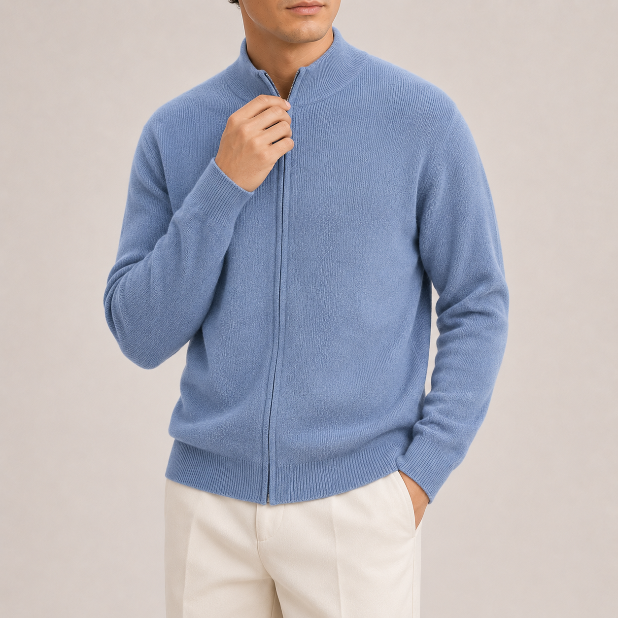 Birch Cashmere Half-Zip Sweater