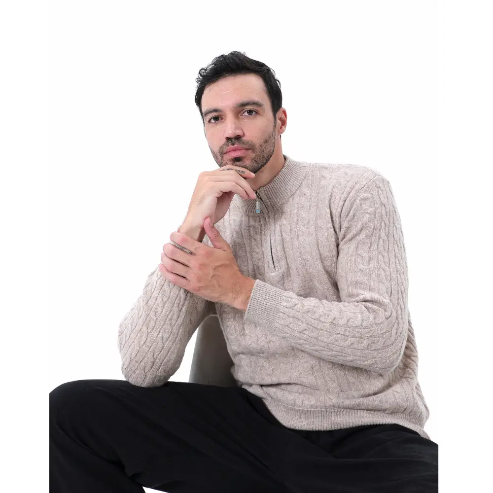 Wren Woven Half-Zip Sweater — photo 3