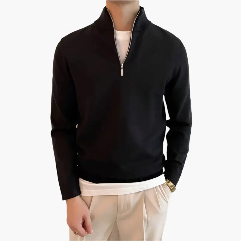 Ash Quarter-Zip Knit Sweater — photo 7