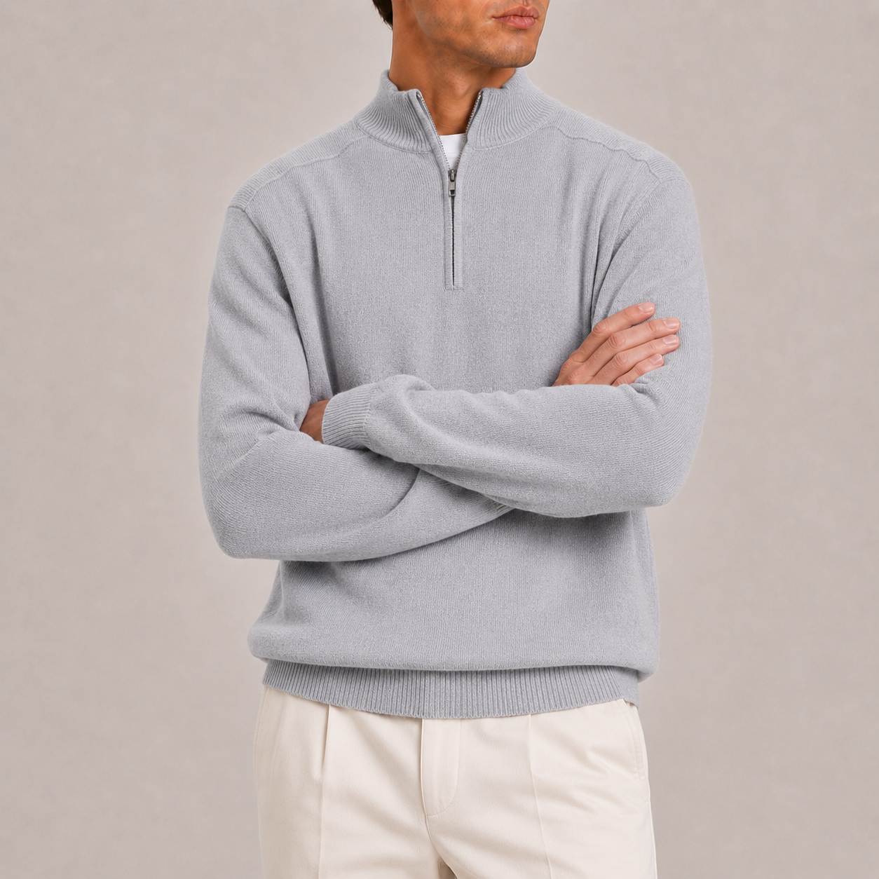 Birch Wool Half-Zip Sweater