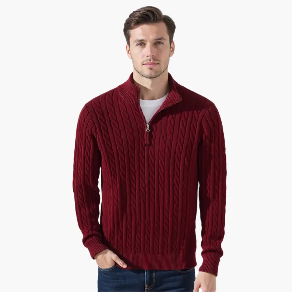 Alder Cable Half-Zip Sweater — photo 13