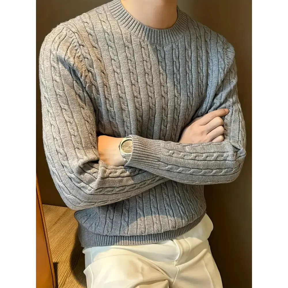 Sage Cable Knit Sweater — photo 9