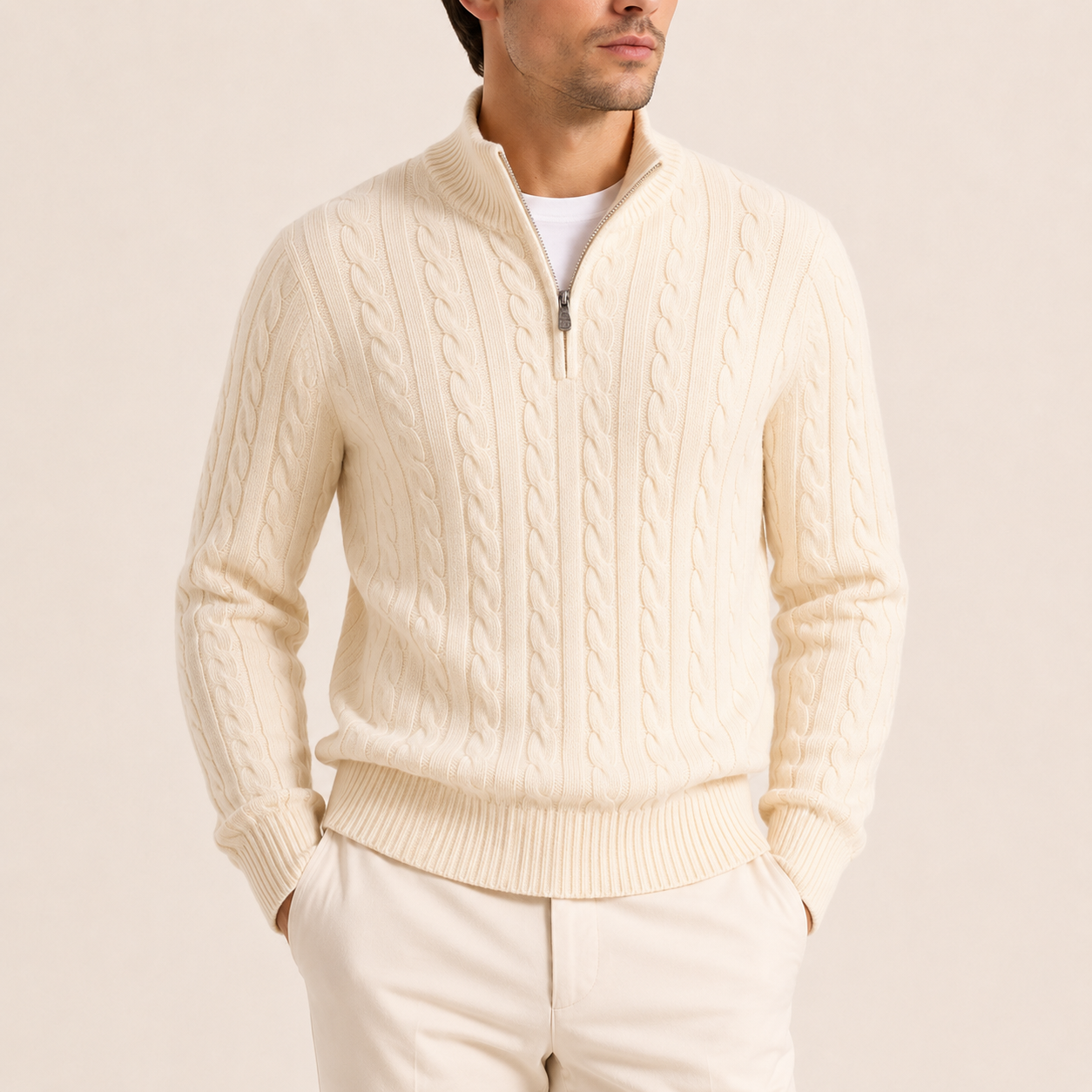 Alder Cable Half-Zip Sweater