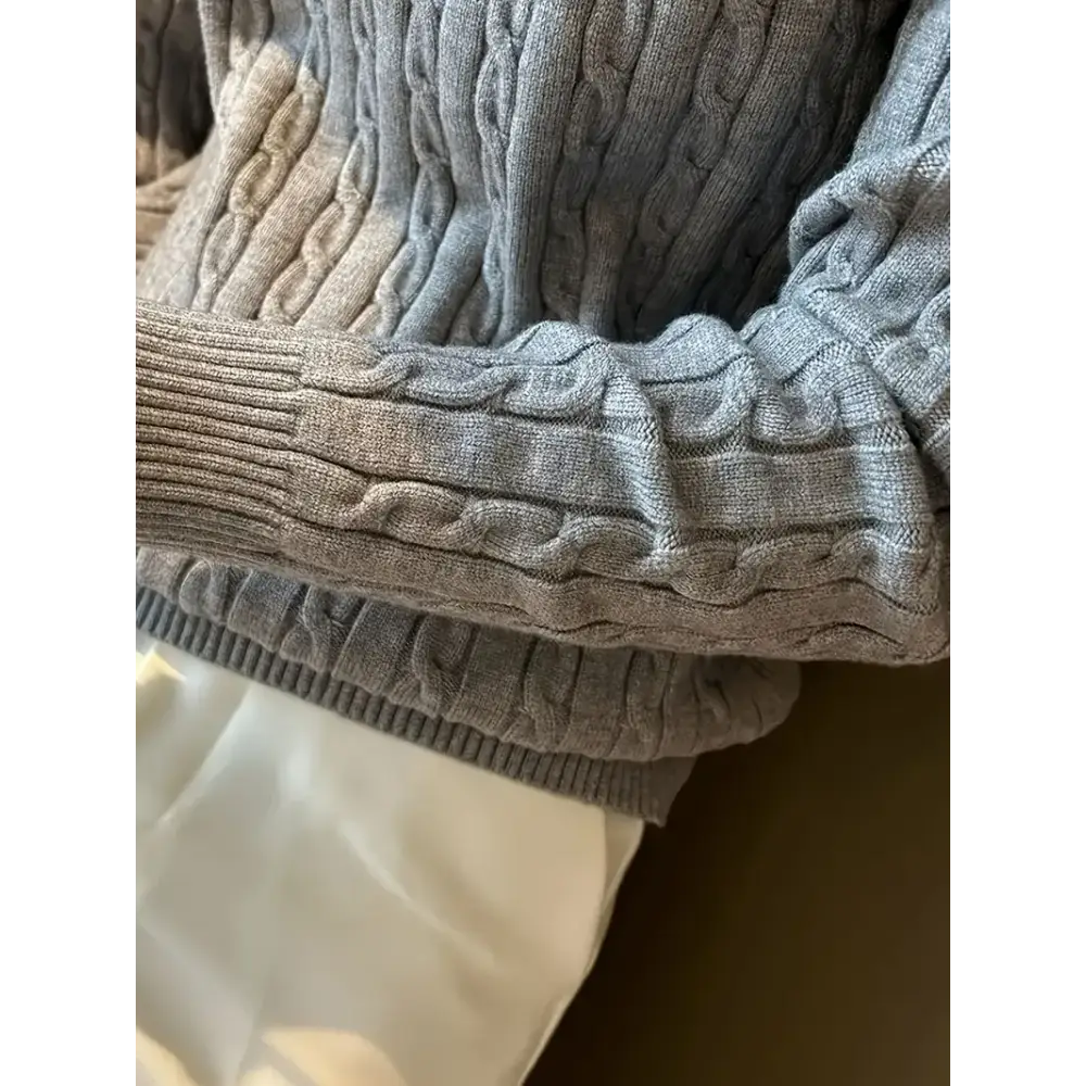 Sage Cable Knit Sweater — photo 11