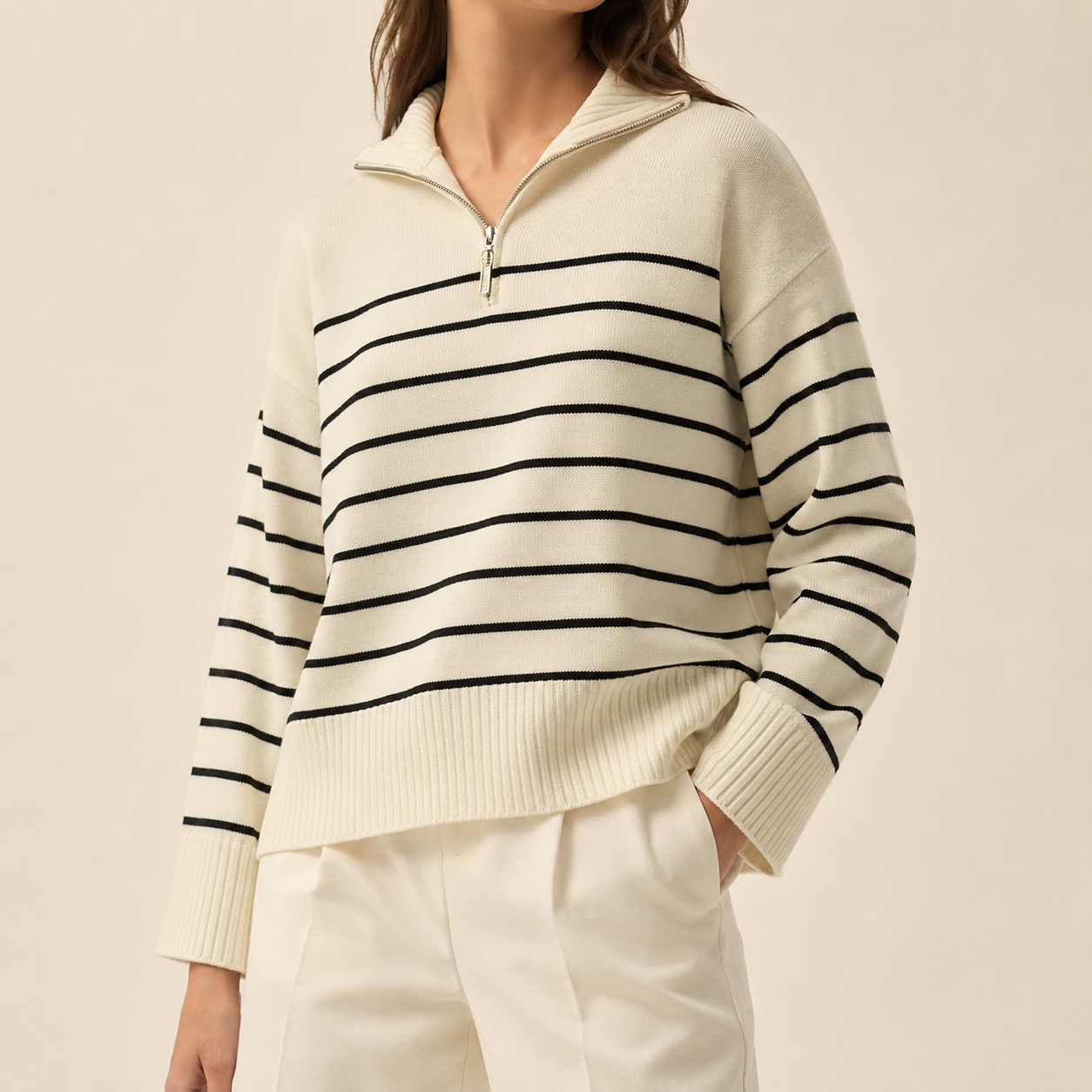 Fern Half-Zip Knit Sweater