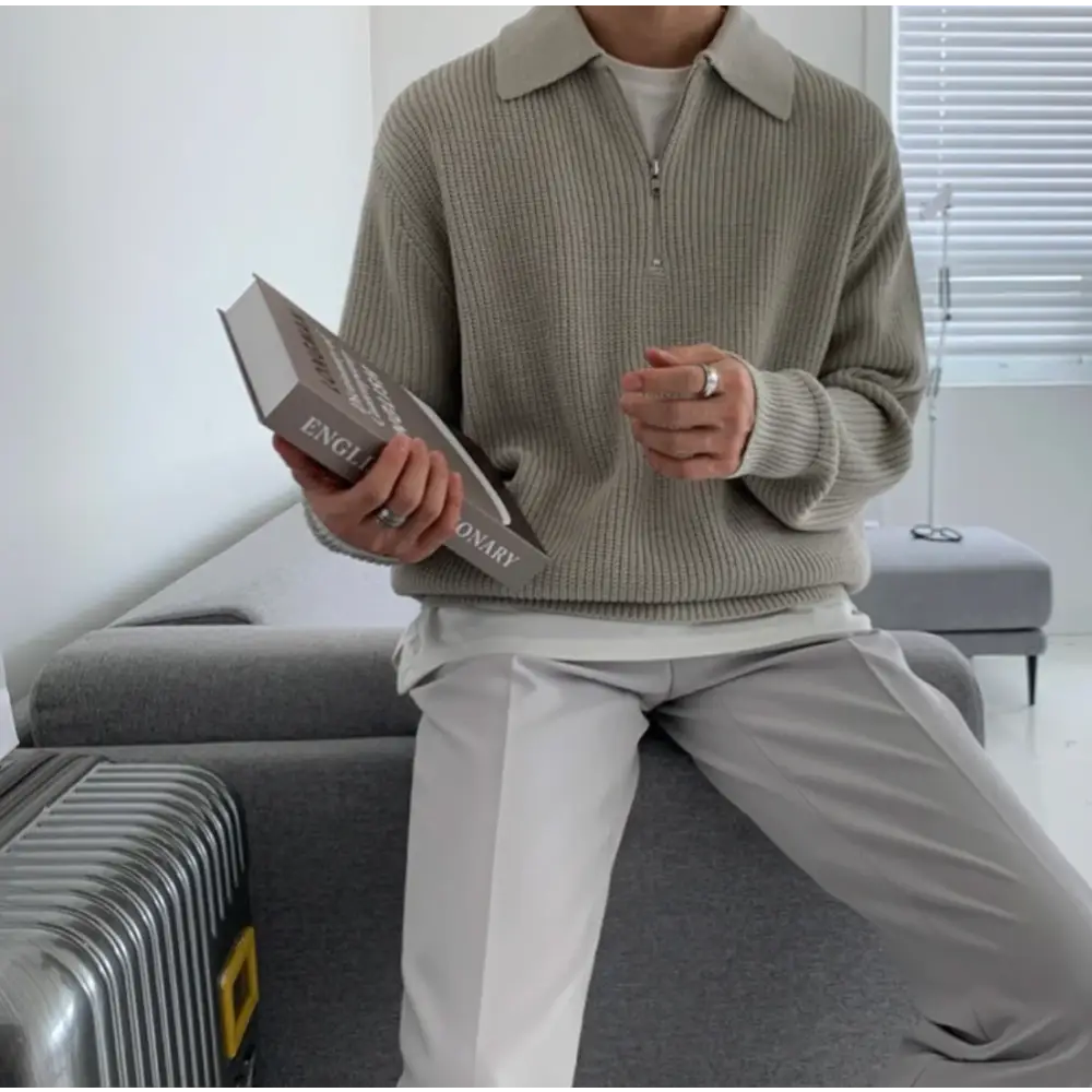 Reed Zip Polo Sweater — photo 6