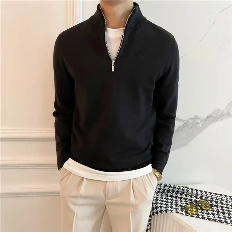 Ash Quarter-Zip Knit Sweater — photo 8
