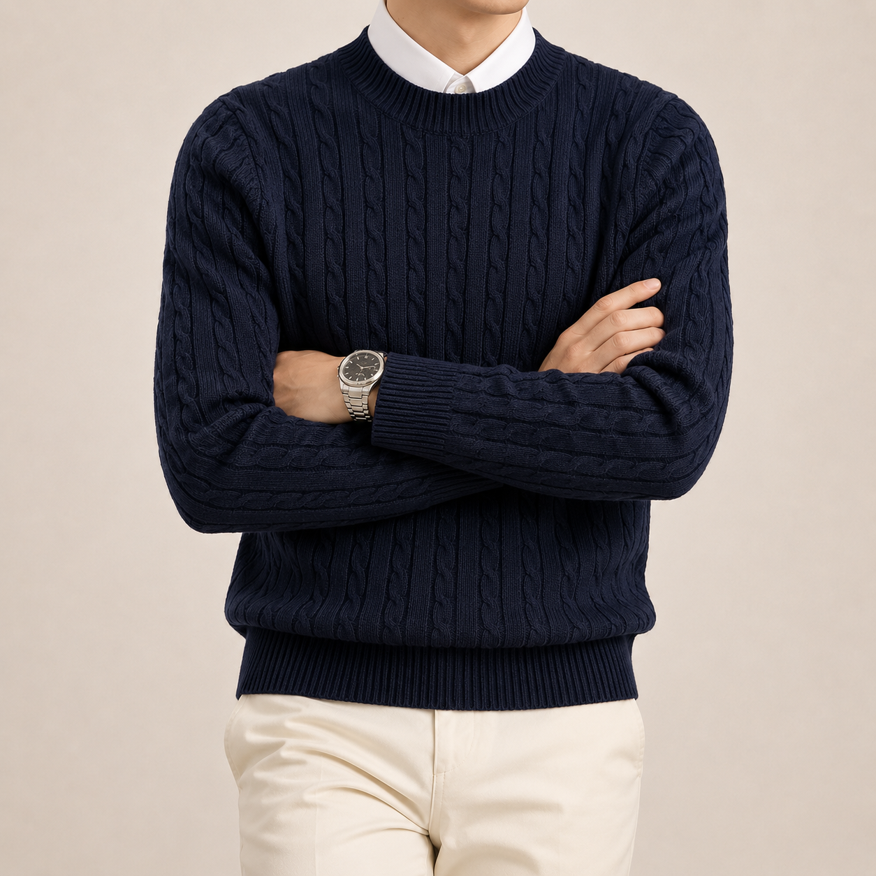 Sage Cable Knit Sweater