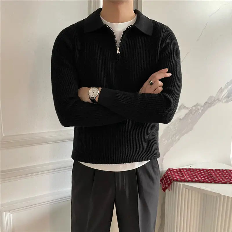 Sage Half-Zip Knit Sweater — photo 8